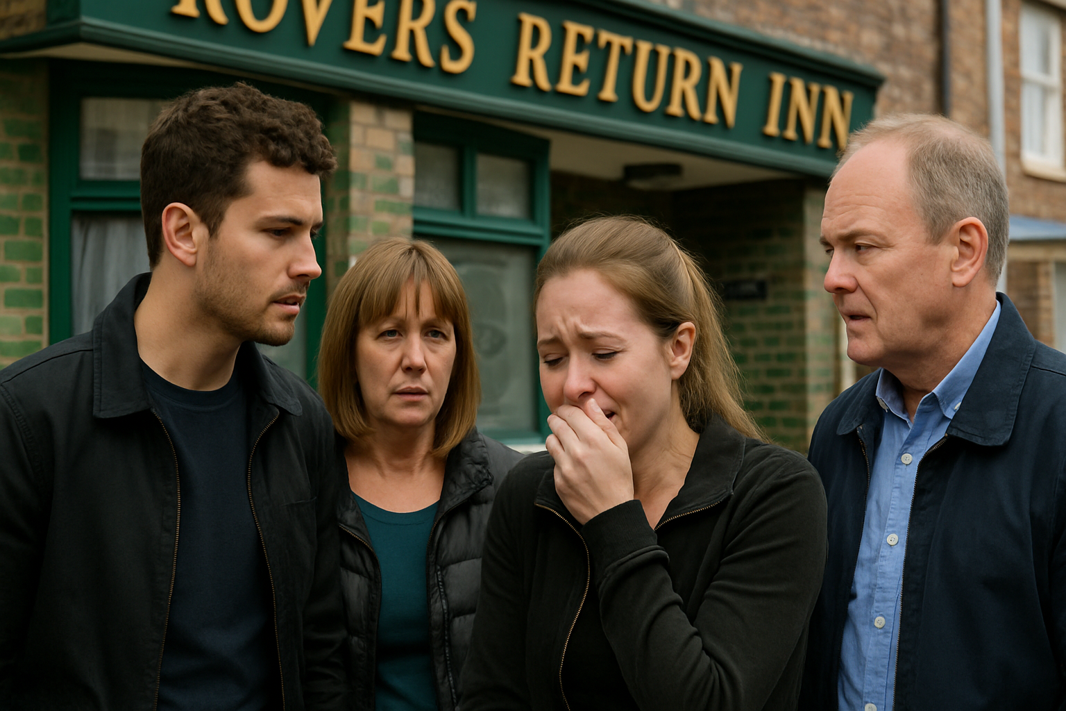 Coronation Street fans discuss the Kylie Platt death scene outside the Rovers Return